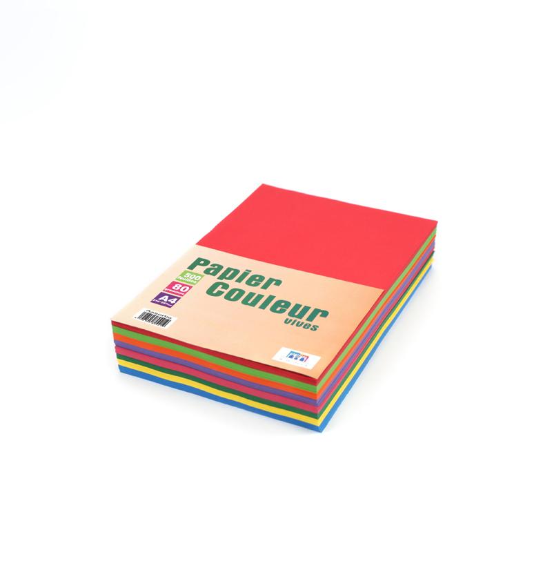 Papier couleurs vives - A4 - 500 Feuilles
